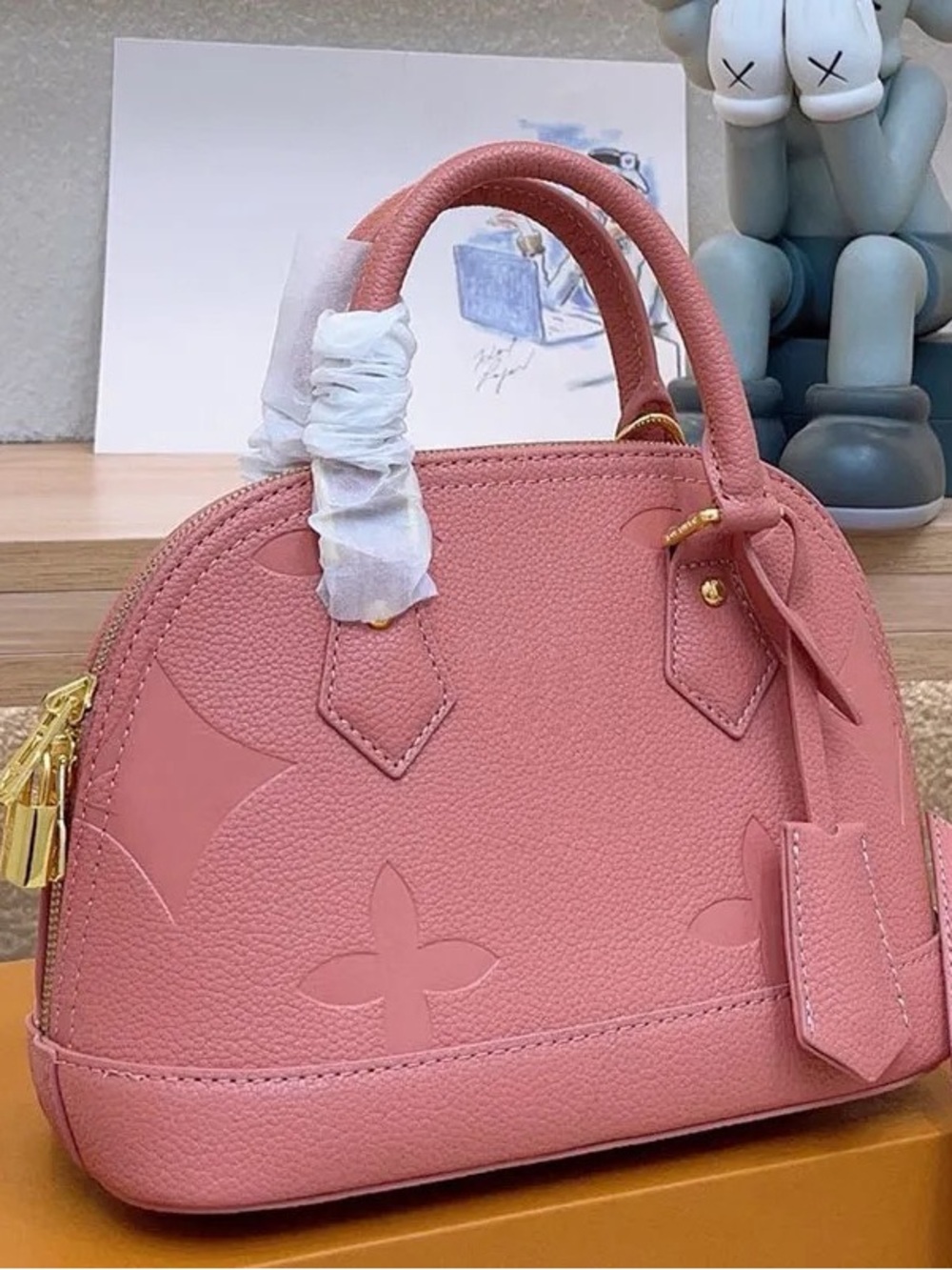 LV Alma BB bag barbie Pink Monogram empreinte mini